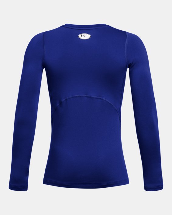 ColdGear® Armour - T-shirt à manches longues pour garçon, Blue, pdpMainDesktop image number 2